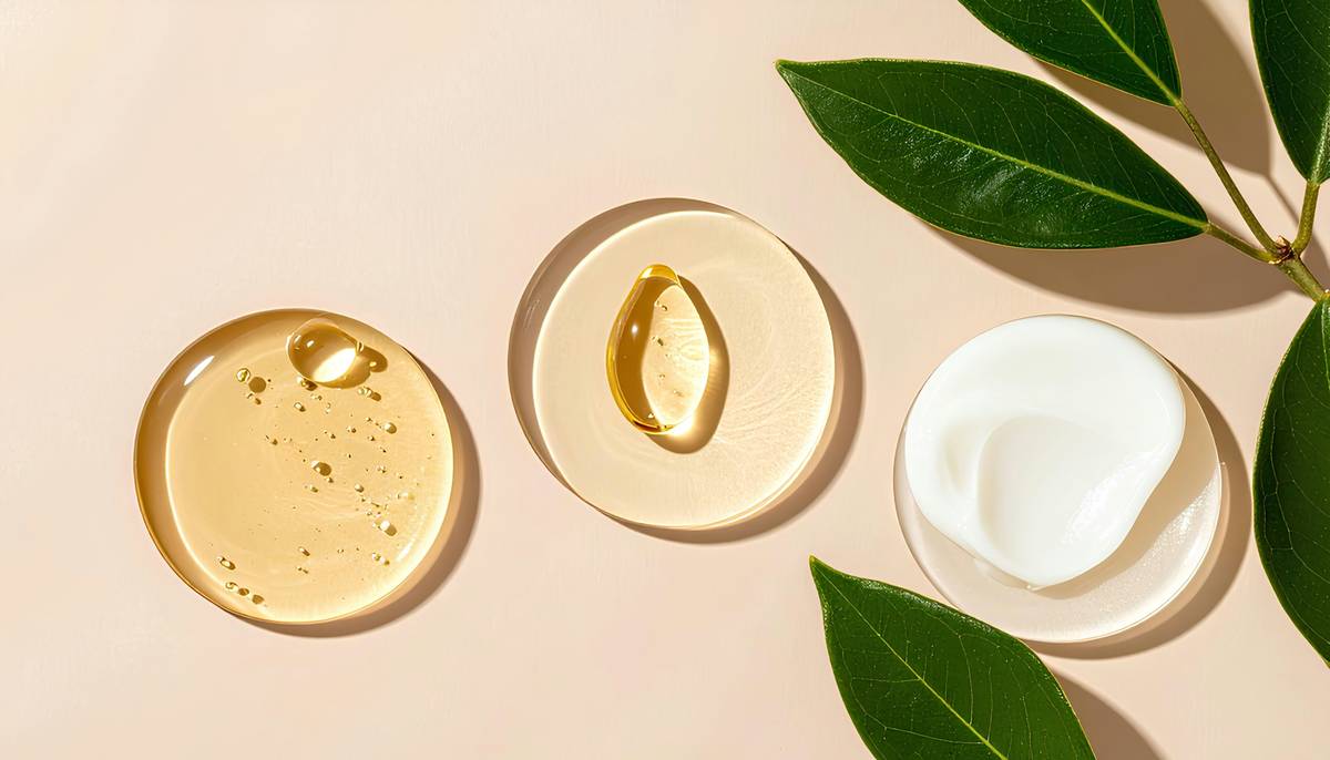 always discreet for sensitive skin pads laid out on cotton fabric with natural light, showing clean, minimalist packaging and soft material texture